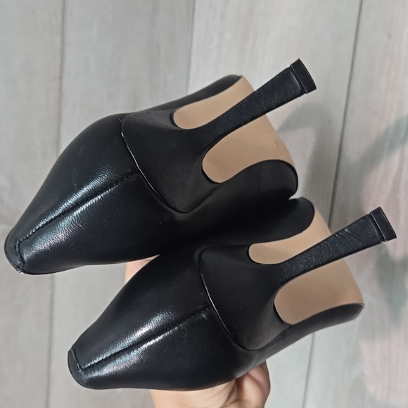 Marc Fisher Women Black Leather Heels The Pointed Toe Shoes Sz 6M - Picture 6 of 10